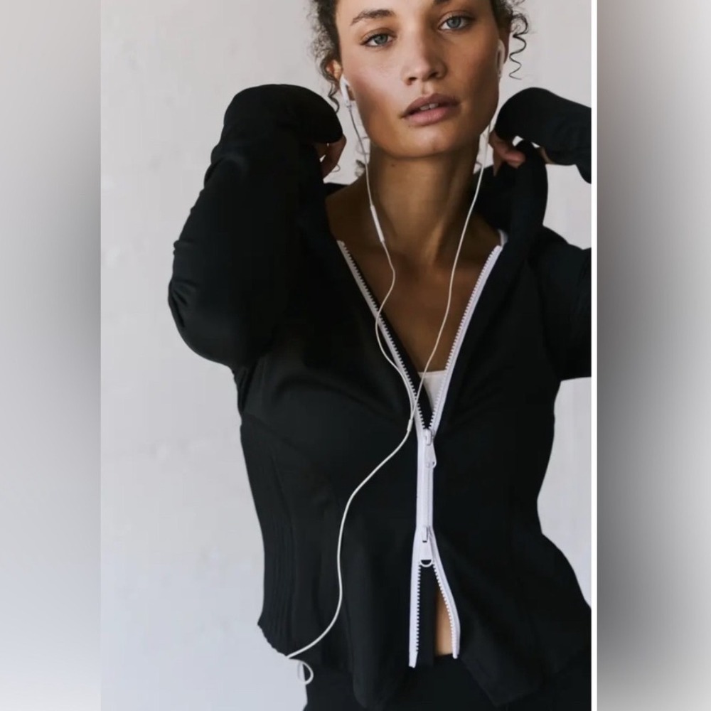 Free People‎ Movement Playin' For Keeps Track Jacket Small NEW